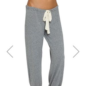 Eberjey Heather Cropped Pant- Heather Grey small